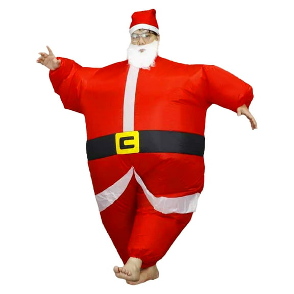 Inflatable Christmas Santa Claus Costume for Adult, Air Blow up Santa Cluas Suit Christmas Full Body Outfit Festival Carnival Outfit