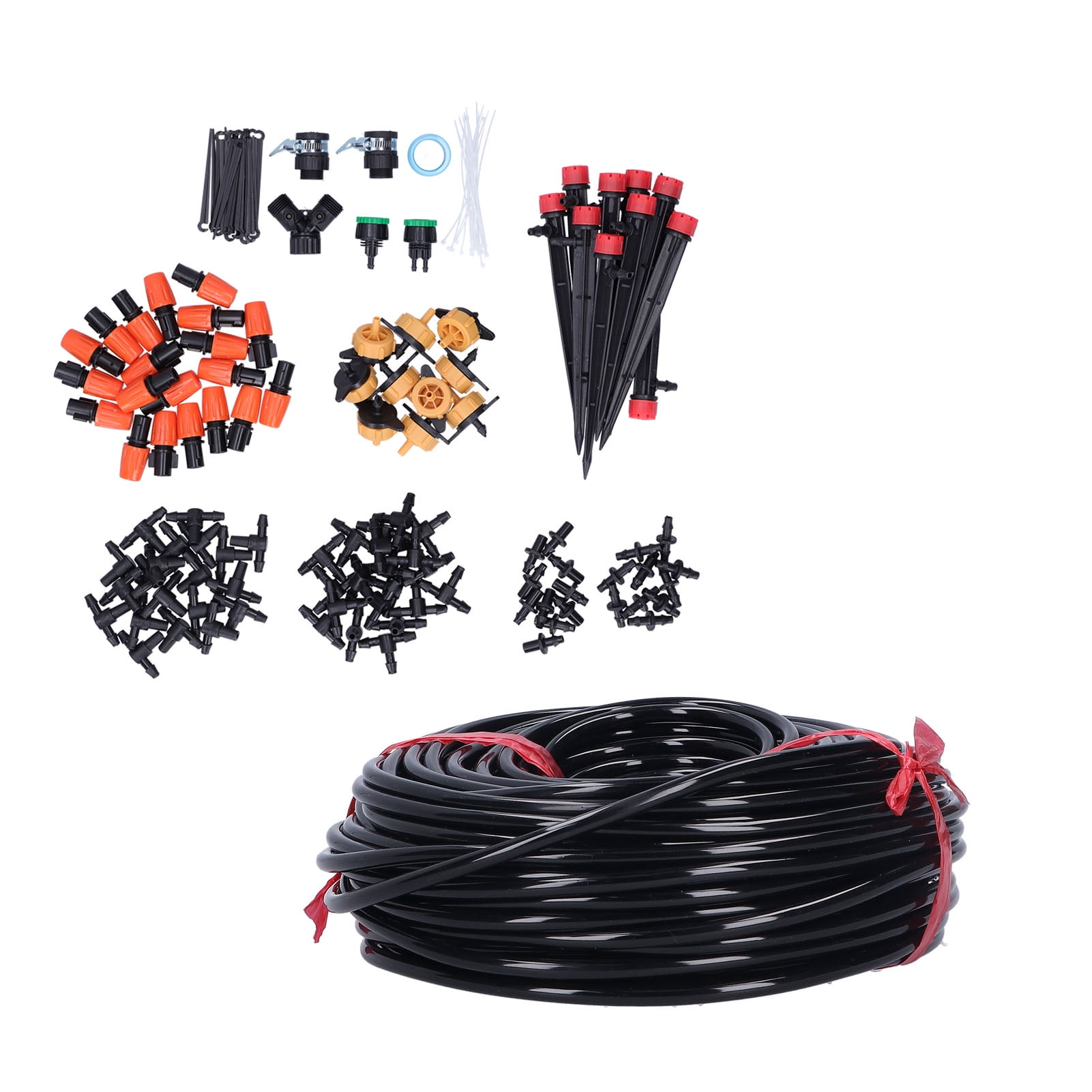 Rupoun 131ft / 40m Drip Irrigation Kit, Automatic Garden Watering System with 147 Pcs Greenhouse Misters & Sprinklers for Lawn Terrace Patio Garden Humidification