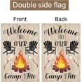 thumbnail image 6 of Camper Camping Garden Flag for Campsite Vertical 12.5x18 Double Sided, Welcome to Our Camp Site Small Camping Flags Outdoor Fire Pit Camper Camping Campsite Decoration (ONLY FLAG), 6 of 6
