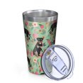 thumbnail image 2 of 16oz Tumblers Rottweiler with Pioneer Flower Stainless Steel Vacuum Insulated Double Wall Travel Tumbler Cups Mug with Lid and Straw,Cleaning Brush for Coffee,Tea, 2 of 4