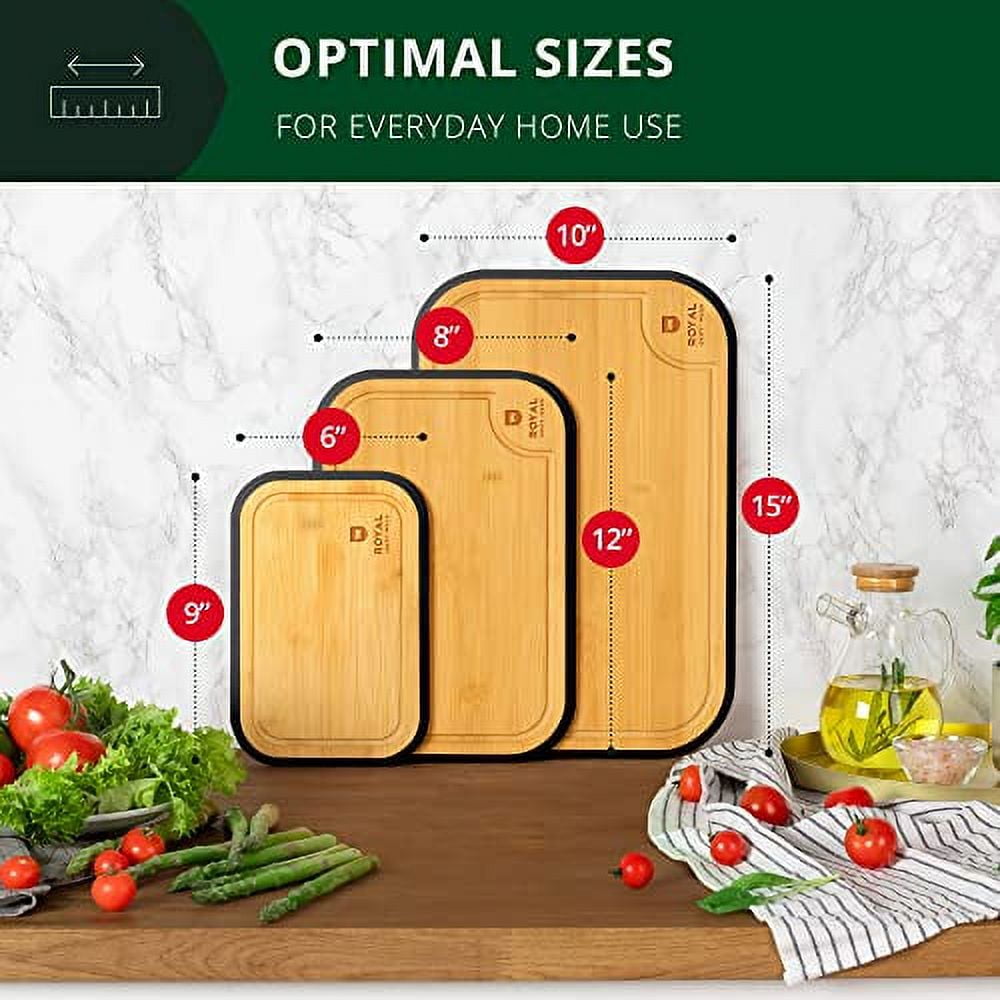 Wooden Cutting Boards for Kitchen with Juice Groove and Handles - Bamboo  Chopping Boards Set, 1 - Kroger