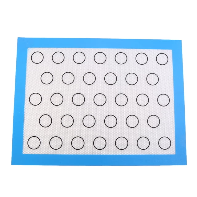 Tapis de Cuisson en Silicone Antiadhésif pour Four, Moule à Pâtisserie, Plaque à Macarons, Biscuits, Cuisine (Bleu)