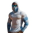 thumbnail image 3 of Sun Protection Fishing Hooded Shirts for Men with Mask Long Sleeve Breathable Camo Casual Summer Hoodies, 4XL, 3 of 6