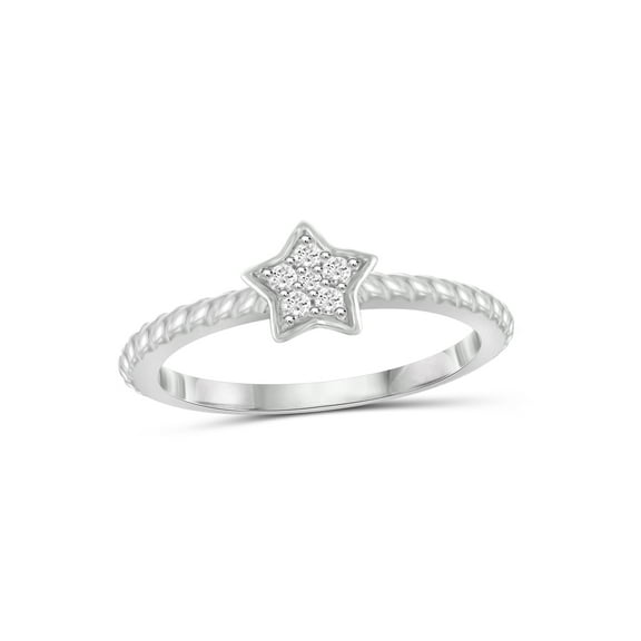 JewelersClub Diamond Rings for Women – Accent White Diamond Ring Jewelry– Sterling Silver Bands for Women –– Ring by JewelersClub