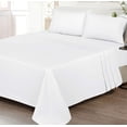 thumbnail image 5 of RUVANTI 100% Cotton Sheets – Queen Size Percale Bedding, Cooling & Breathable Floral Design, Durable with a Crisp, Soft & Comfortable Feel, 16" Deep Pocket, 4-Piece Set, White, 5 of 8