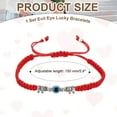 thumbnail image 2 of Uxcell Evil Eye Lucky Bracelets, Handmade Braided Rope String Adjustable  Protection Bracelets, Minimalist Jewelry for Women Men Friend (Elephant Style, Red), 2 of 6