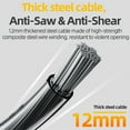 thumbnail image 4 of Bicycle Lock 90cm/120cm/150cm Bicycle Lock Cable High Security 5 Digit Resettable Combination Lock Anti-Theft Coiled Cable Lock for Bicycle Motorcycle Ebike, 4 of 8