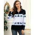 thumbnail image 2 of GymChoice Womens Christmas Sweatshirt Ugly Wavy Snowman Print Zip-Up Long Sleeve Shirt Fall Holiday Pullover, 2 of 6
