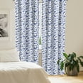 thumbnail image 2 of Ambesonne Indigo Blue Curtains, Folkloric Nature Art, Pair of 28"x95", White, 2 of 5