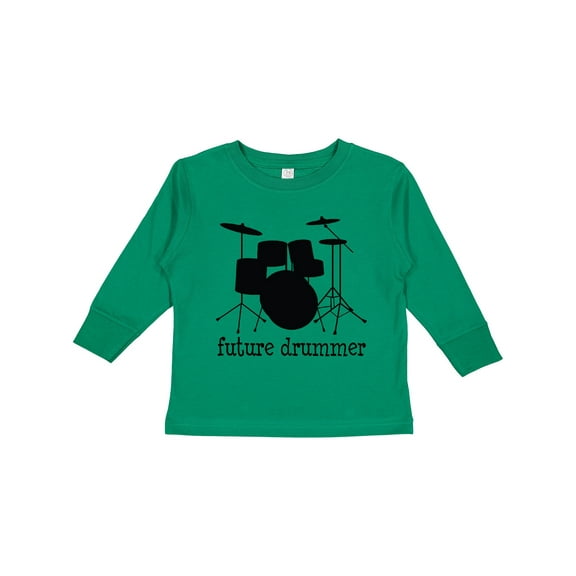 Inktastic Future Drummer Boys or Girls Long Sleeve Toddler T-Shirt