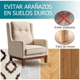 thumbnail image 4 of 24 Piezas Protectores para Patas de sillas, Cuadrado Silicona Antideslizantes para Muebles, Protección el Suelos Duros, Almohadilla de Fieltro, Grande, 4 of 4