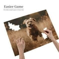 thumbnail image 2 of 500-Piece Wooden Jigsaw Puzzle for Adults - Running Golden Field Happy , Interlocking Pieces with Guide Letters, Holiday Gift & Home Decor, 2 of 7