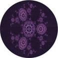 thumbnail image 1 of Ahgly Company Indoor Round Patterned Purple Jam Purple Area Rugs, 6' Round, 1 of 6