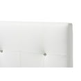 thumbnail image 3 of Baxton Studio Kirchem Modern and Contemporary White Faux Leather Upholstered Twin Size Headboard,Wholesale Interiors, 3 of 4