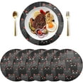 thumbnail image 3 of Coolnut Black Cat Round Placemats for Dining Table Set of 4 Washable Table PVC Placemats Table Heat Insulation（439） Home Decor, 3 of 7