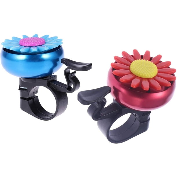 timbres de bicicleta, mini timbre de bicicleta, timbre de advertencia para manillar de bicicleta para niños, niñas y niños, timbre de ciclismo, timbre con forma de girasol