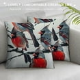 thumbnail image 3 of Orinice Birds Snow Tree Branches Graphic Decorative Cushion Throw Pillow Cover Zipper Closure Winter Printed 1PC 22x22in, 3 of 5
