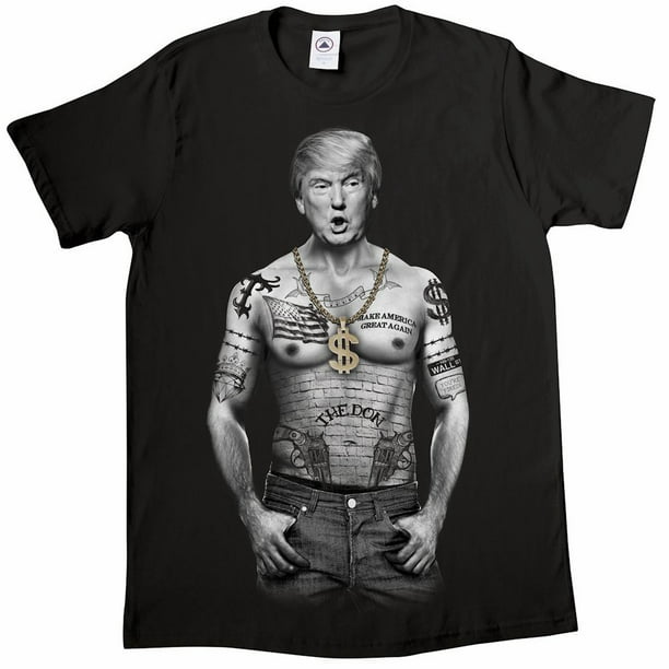 Konkurrencedygtige Dominerende Diktat Unisex Adult Trump Nation - Gangster Donald Trump Black T-Shirt - Medium -  Walmart.com