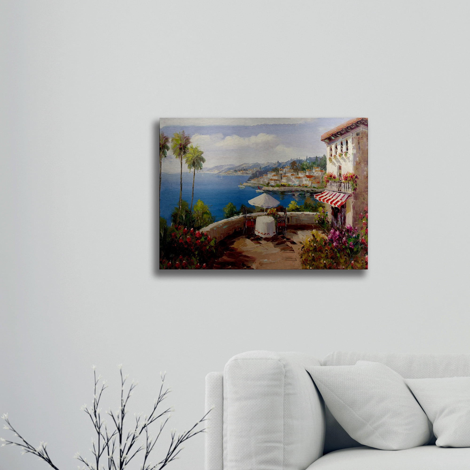 Trademark Fine Art 'Italian Afternoon' Brushed Aluminum Wall Art Art by Masters Fine Art