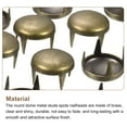 thumbnail image 4 of 100Pack 8mm Brown Round Dome Studs Metal Claw Beads Nailhead for Leather Craft Clothes Belt Bag Shoes, 4 of 6