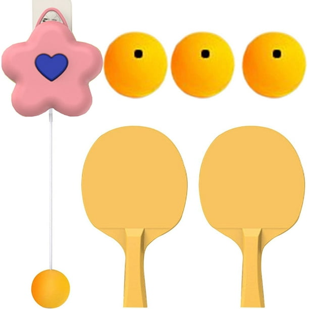 Fiudx Set de Entrenamiento de Tenis de Mesa para Interiores, Equipo Portátil de Autoentrenamiento, Altura Ajustable para Todas Las Edades, Ejercicio Divertido para La Familia, Actividad Deportiva En