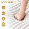 thumbnail image 3 of 67" Corduroy Boneless Chaise Sofa for Living Room, 9.9'' Wide Armrest Lounge Chair, Indoor Oversized Sleeper Sofa, Deep Seat, 3 Soft Pillows Sofa Bed, No Assembly Required, White, 3 of 9