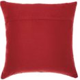 thumbnail image 2 of Nourison Natural Leather Hide Jersey Design Burgundy Silver Throw Pillow, 2 of 2
