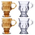 thumbnail image 1 of 4 Pcs Gobelets en Verre Délicats Design Poignée de Café pour Maison Restaurant, 1 of 5