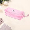 thumbnail image 3 of Unique Bargains 1 Pc Hand-held Makeup Bag for Travel Vacation Pink Nylon Mesh, 3 of 5