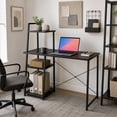 thumbnail image 2 of 39.5" Computer Desk with Shelves and 3-Tier Storage Bookshelf, Laptop PC Work Table Writing Desk for Small Spaces, Black, 2 of 7