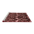 thumbnail image 2 of Ahgly Company Machine Washable Indoor Square Abstract Red Modern Area Rugs, 7' Square, 2 of 4