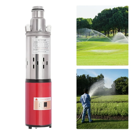 12V Submersible Water Pump 180W Stainless Steel with 20m Lift & 396 GPH Flow, Efficient DC Irrigation Pump for Deep Wells and Farmland