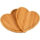 thumbnail image 3 of Bandeja de madera de bambú ecológica con forma de corazón, 2 unidades, para servir comida, té, café, pan, fruta, aperitivos, para hotel, restaurante y hogar., 3 of 6
