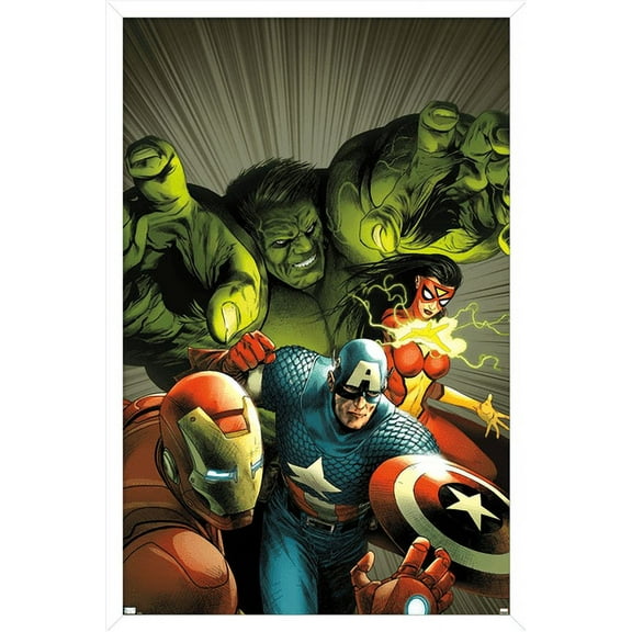 Marvel Comics - Spider Woman - Avengers Assemble #9 Wall Poster, 14.725" x 22.375", Framed