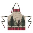 thumbnail image 2 of Red and Green Christmas Apron-Garden Aprons for Women with Pockets-Cotton Linen Waterproof Kitchen Cooking Gardening Aprons Adjustable for Kitchen,Cooking,BBQ and Salon 32"x27", 2 of 7