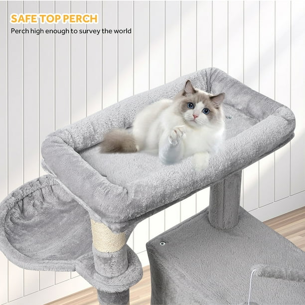 37 inch Cat Tree Cat Condo with Sisal Scratching Board and 3