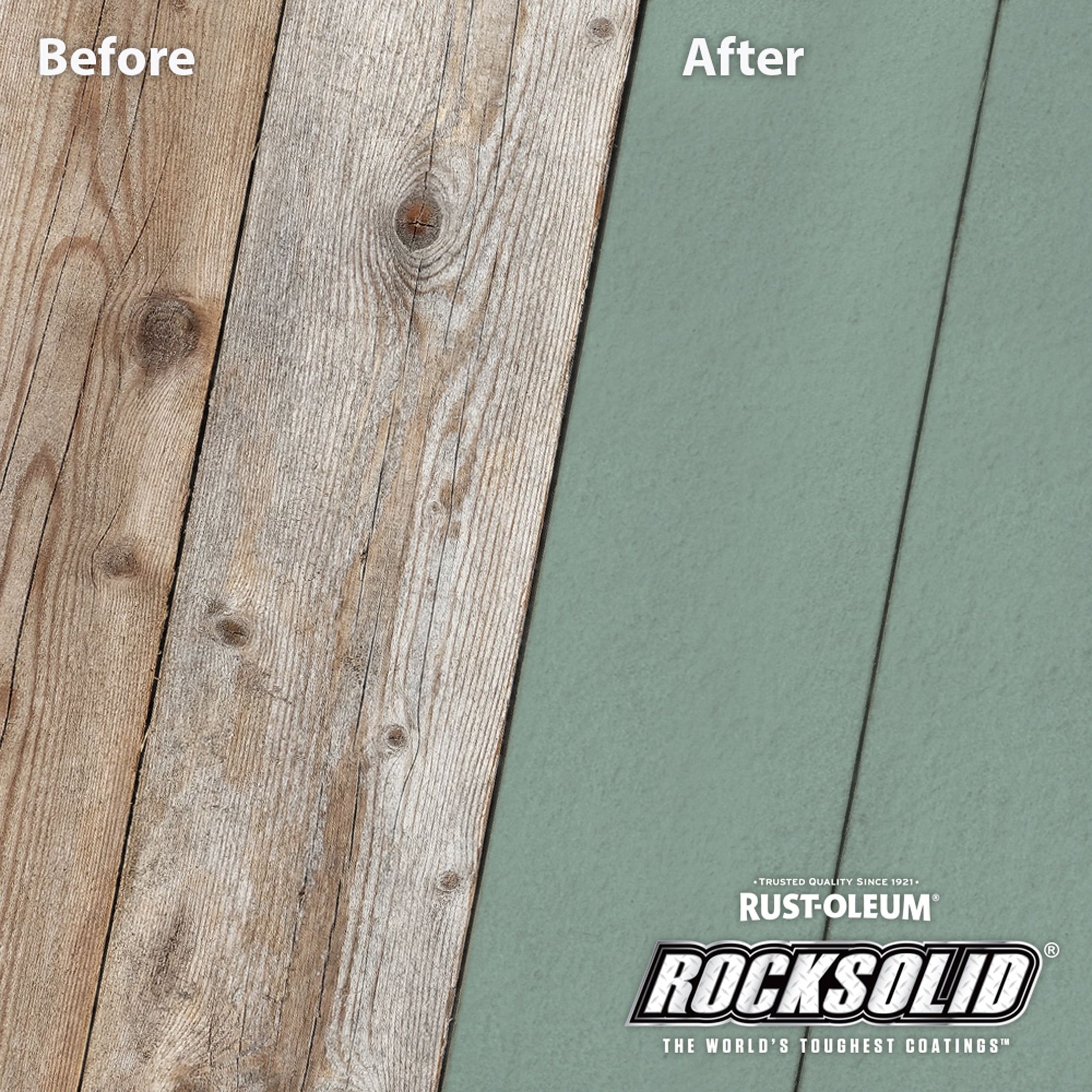 Moss, Rust-Oleum RockSolid 6X Exterior Wood Deck Coat-319648T, Gallon