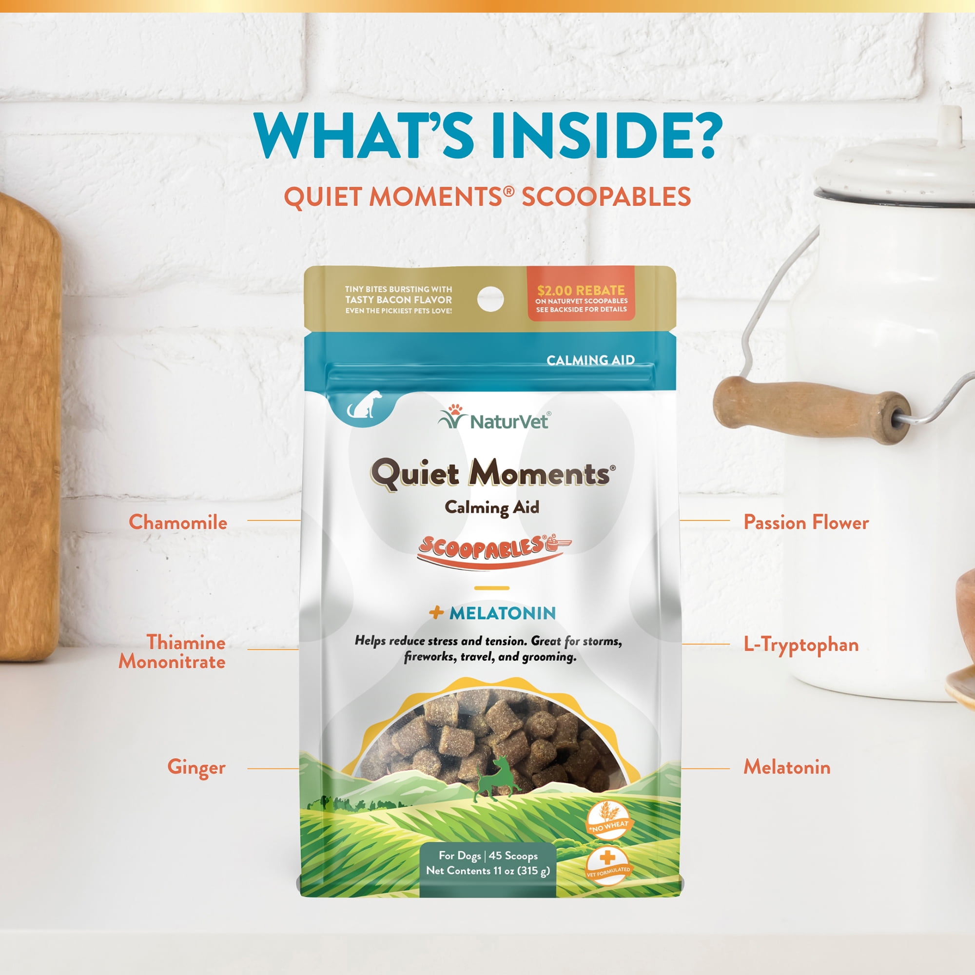 NaturVet Scoopables Quiet Moments Calming Aid Dog Supplements