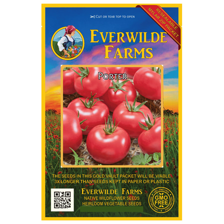 Everwilde Farms - 50 Porter Heirloom Tomato Seeds - Gold Vault Jumbo Bulk Seed