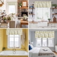 thumbnail image 5 of Yellow Flower Valance Curtain Watercolor Blue Leaf Window Valances Rod Pocket Short Curtains Window Treatments for Kitchen Bedroom Bathroom Laundry 56" x 16", 5 of 9