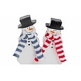thumbnail image 1 of Wooden Snowman Couple Stand (6") - Set of 2, 1 of 1