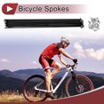 thumbnail image 2 of 20 Set 12G Radios de Bicicleta 274mm Radios de Rueda de Bicicleta Acero al Carbono Negro, 2 of 7