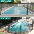 thumbnail image 6 of Dextrus Pool Fence for Above Ground Pools 4 x 48FT Mesh Pool Safety Fence Outdoor Swimming Backyard Garden Pool Fencing, Black, 6 of 7