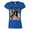 Blue, variant on Freedoom Statue Of Liberty USA Flag Printed Lady Tee Shirt Color Black Small