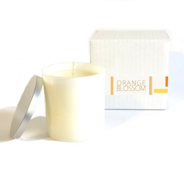 ANGELOHOME Baxter Manor Modern Candle Orange Blossom White 10 oz