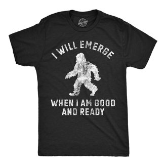 T-shirt Uomo Crazy Dog 'National Parks After Dark' – Bigfoot E Alieno, Nera, Cotone, USA - Foto 5