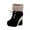 Black, variant on Fesfesfes Womens Boots Ankle Super Highheeled Wedgeheel Sequined Plush For Ladies 7(39)