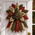 thumbnail image 7 of DIY Christmas Christmas Tree Quilted Door Hanger Sewing Kit, 18 Inch Farmhouse Patchwork Bow Craft Kit, Beginner‑Friendly All‑in‑one Fabric Supplies for Front Door, Wall Hanging and Holiday Decor, 7 of 7