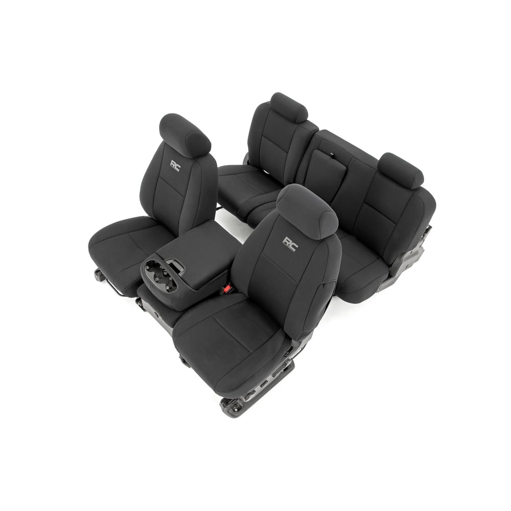 Rough Country Neoprene F R Seat Covers For 07 13 Chevy Silverado 1500 