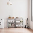 thumbnail image 7 of M MZG 3 Tiers Metal Shelf Dimensions: 26.5"W x 11.8"D x 31.5"H Storage Shelving Unit, Silver, 7 of 7